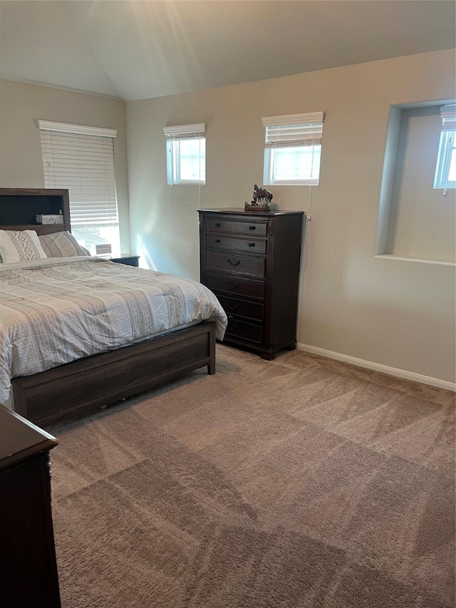 11111 Grape Hyacinth Ln, Houston, TX 77044 - bedroom featuring light carpet, baseboards, and vaulted ceiling