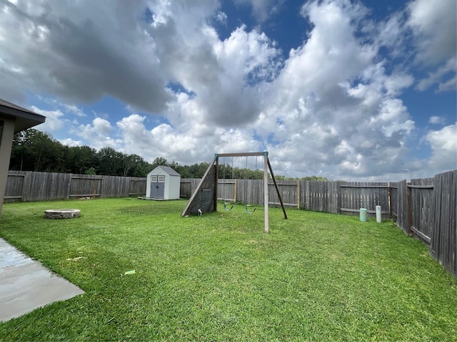 11111 Grape Hyacinth Ln, Houston, TX 77044 - view of yard with a fire pit and a playground