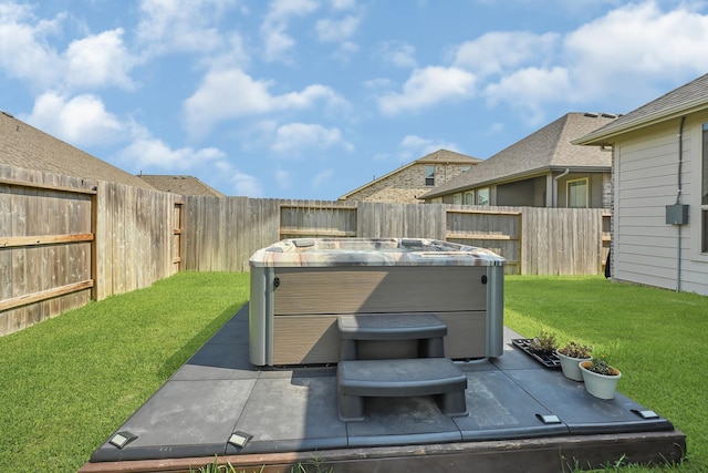 2104 Terra Rose Dr, Katy, TX 77493 - view of patio / terrace with a hot tub
