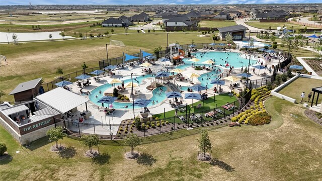 2104 Terra Rose Dr, Katy, TX 77493 - aerial view of a pool and a nearby body of water