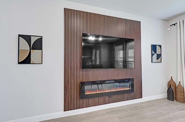 2104 Terra Rose Dr, Katy, TX 77493 - detailed view of a glass covered fireplace and baseboards