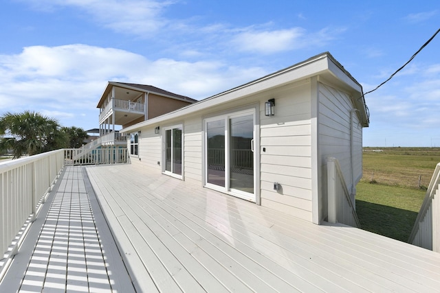 13014 John Reynolds Rd, Galveston, TX 77554 - view of wooden terrace