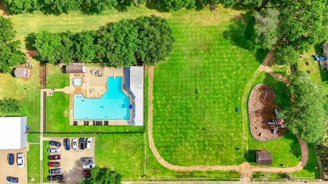 10507 Stockman Ln, Sugar Land, TX 77498 - drone / aerial view of a pool
