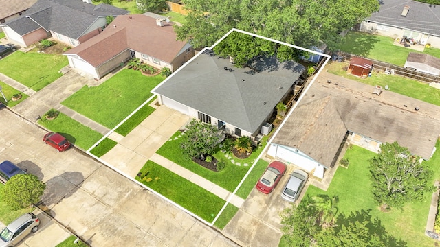 10507 Stockman Ln, Sugar Land, TX 77498 - aerial view of residential area with property boundaries highlighted