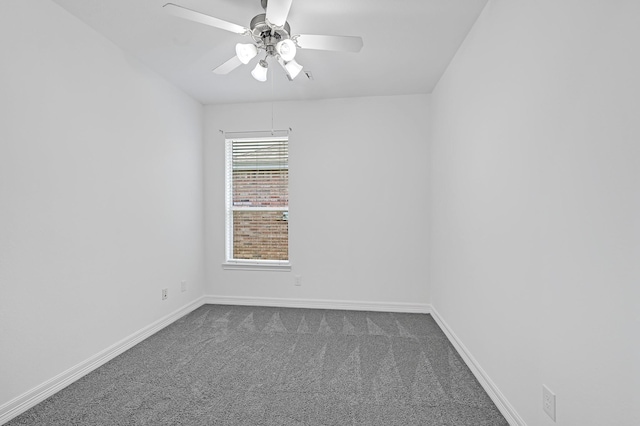 21357 Thurston Crossing Dr, Porter, TX 77365 - spare room featuring dark colored carpet, baseboards, and a ceiling fan