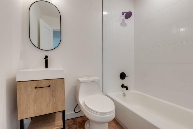 1730 Wakefield Dr, Houston, TX 77018 - full bathroom with vanity, toilet, and shower / bathtub combination
