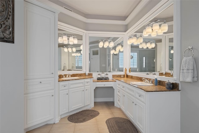 9611 Stonebridge Pl, Tomball, TX 77375 - full bathroom with tile patterned floors, vanity, and plenty of natural light