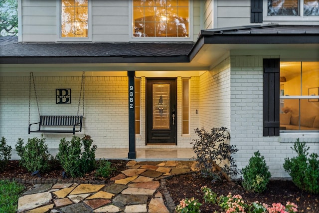 9382 Livernois Rd, Houston, TX 77080 - entrance to property with brick siding and a porch