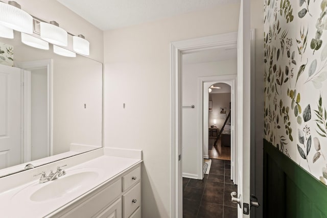 9382 Livernois Rd, Houston, TX 77080 - full bath featuring vanity and tile patterned flooring
