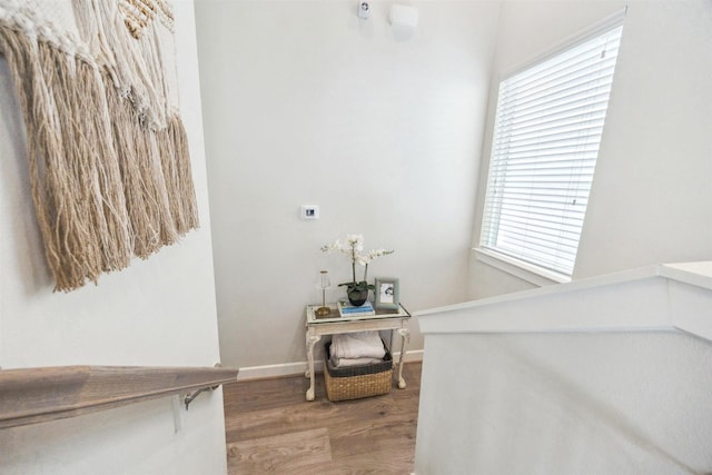 809 Burton Landing Ln, Houston, TX 77008 - stairs with wood finished floors and baseboards