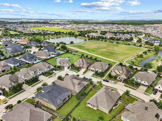 2603 Open Prairie Ln, Katy, TX 77493 - aerial view of property and surrounding area featuring a large body of water and nearby suburban area