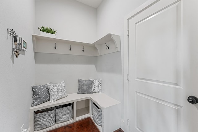 2603 Open Prairie Ln, Katy, TX 77493 - mudroom featuring dark wood finished floors