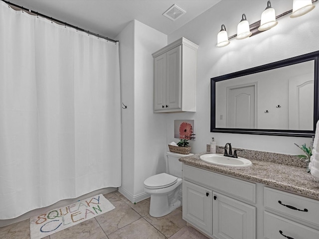 19003 Cove Manor Dr, Cypress, TX 77433 - bathroom featuring vanity, toilet, and a shower with shower curtain