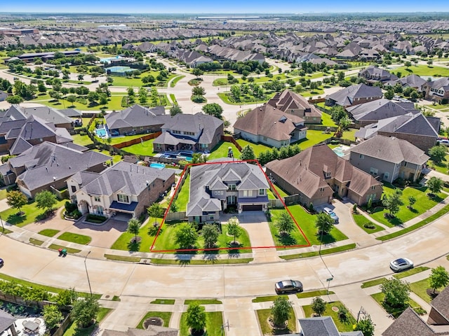 6602 Rochester Lake Loop, Katy, TX 77493 - aerial view of residential area with property parcel outlined