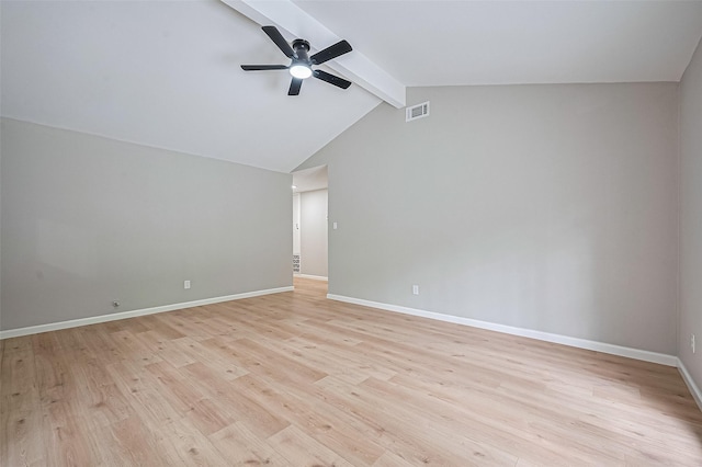 10623 Dunvegan Way, Houston, TX 77013 - empty room with a ceiling fan, light wood-style flooring, and baseboards