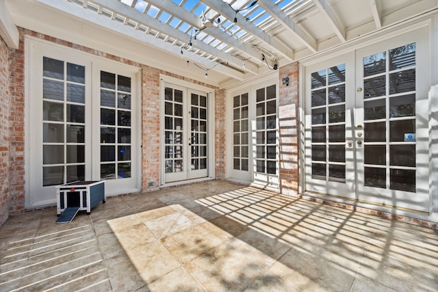1938 Norfolk St, Houston, TX 77098 - view of patio with french doors and a pergola