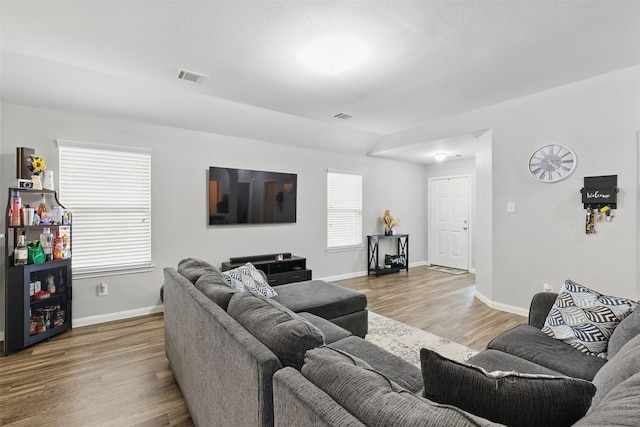 12911 Italian Cypress Trl, Houston, TX 77044 - living room with wood finished floors and baseboards