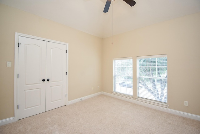 1611 Whitfield St, Sugar Land, TX 77479 - unfurnished bedroom with carpet, baseboards, a closet, and ceiling fan