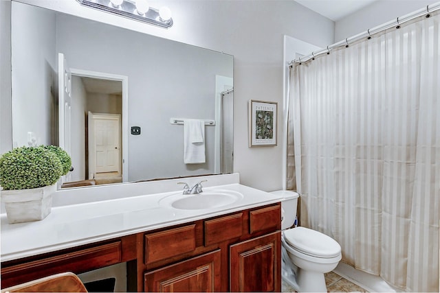 2102 Ivy Cove Ct, Katy, TX 77494 - bathroom with vanity, toilet, and tile patterned floors