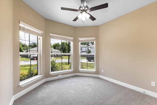 6507 Radcliffe St, Houston, TX 77091 - unfurnished room featuring carpet flooring, baseboards, and ceiling fan