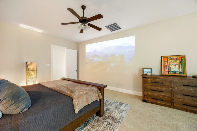 6019 Majestic Pines Dr, Houston, TX 77345 - carpeted bedroom with ceiling fan and baseboards