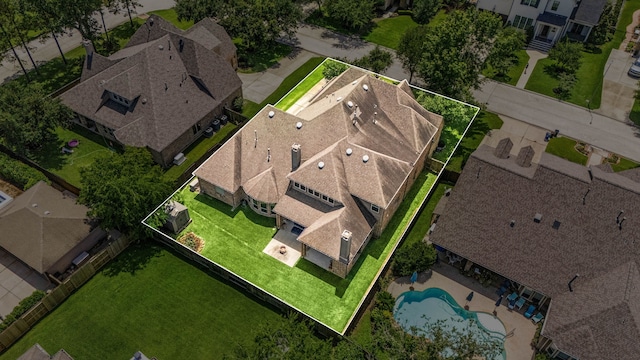 6019 Majestic Pines Dr, Houston, TX 77345 - view of property location featuring property parcel outlined and a pool