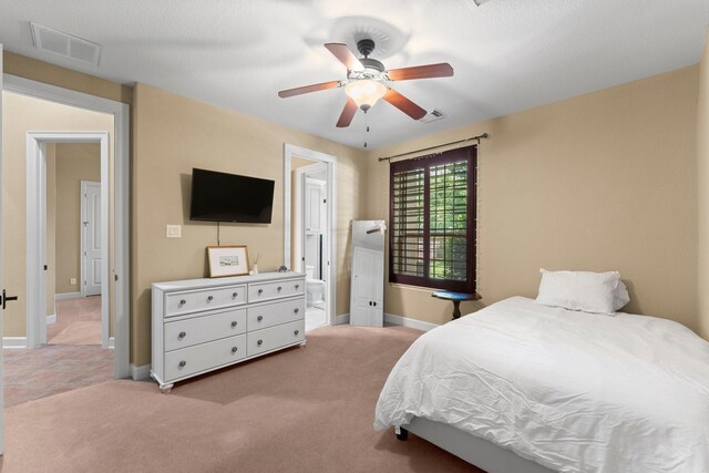 4022 Hidden Winds Dr, Spring, TX 77386 - bedroom with carpet, baseboards, and a ceiling fan