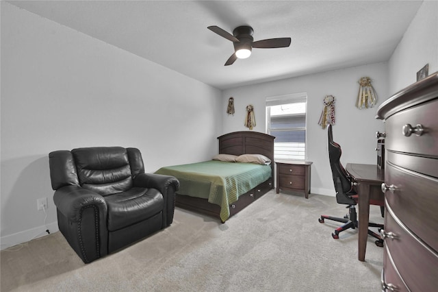 11930 Mccallister Run Dr, Humble, TX 77346 - bedroom with carpet flooring, baseboards, and a ceiling fan
