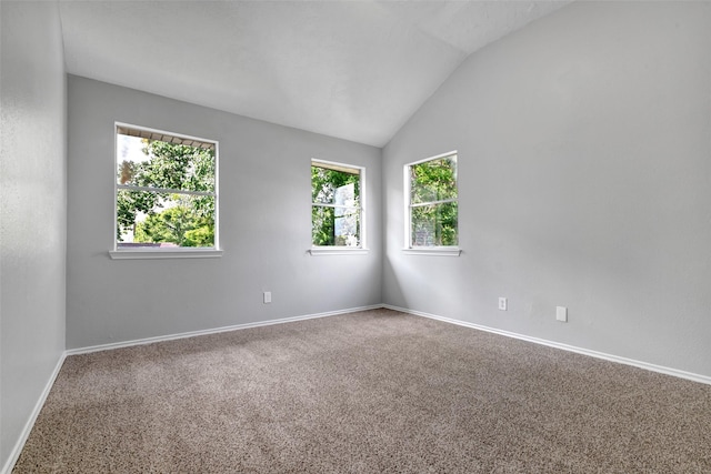 1535 Carbonear Dr, Channelview, TX 77530 - unfurnished room featuring vaulted ceiling, carpet floors, and baseboards
