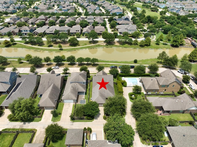16826 Paynes Creek Dr, Cypress, TX 77433 - aerial view of property and surrounding area featuring nearby suburban area and a large body of water
