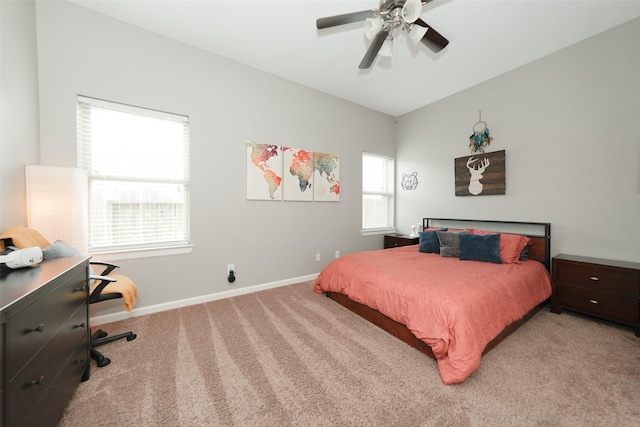 16826 Paynes Creek Dr, Cypress, TX 77433 - bedroom featuring carpet, baseboards, and ceiling fan