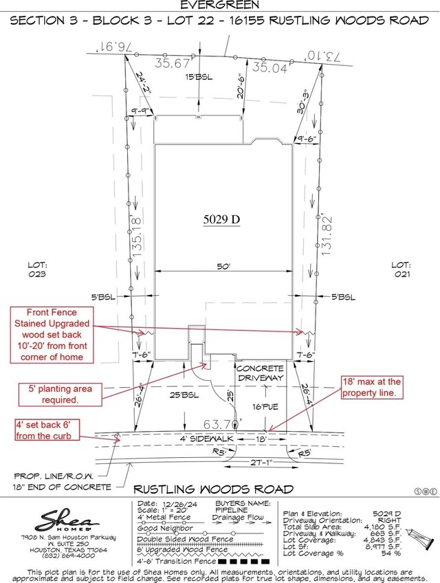 16155 Rustling Woods Rd, Conroe, TX 77302 - survey map / technical document