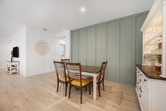 31723 Kellan Grove Ct, Fulshear, TX 77441 - dining space with light wood-type flooring, baseboards, and recessed lighting