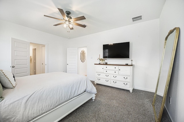 31723 Kellan Grove Ct, Fulshear, TX 77441 - bedroom featuring dark carpet, baseboards, and a ceiling fan