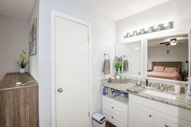 4623 Tealgate Dr, Spring, TX 77373 - ensuite bathroom featuring vanity and a ceiling fan
