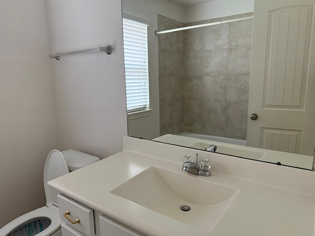 3643 Goldleaf Trail Dr, Katy, TX 77449 - full bathroom featuring toilet, vanity, and tub / shower combination