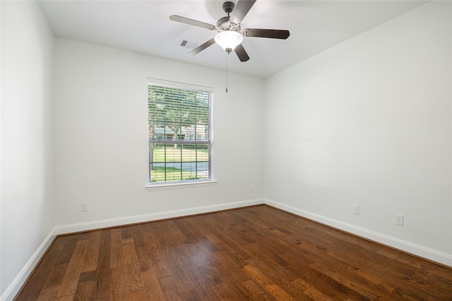 1811 Leela Springs Dr, Conroe, TX 77304 - spare room with wood finished floors, baseboards, and a ceiling fan