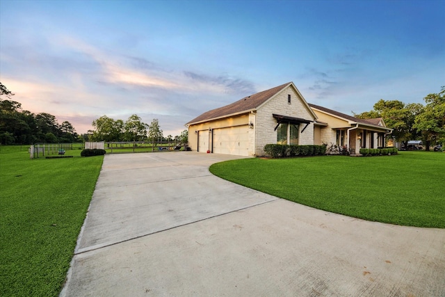21319 Rosehill Church Rd, Tomball, TX 77377 - view of property exterior featuring stone siding, a garage, and concrete driveway