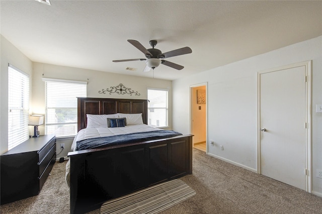 2910 Yearling Colt Ct, Houston, TX 77038 - bedroom featuring carpet, baseboards, and ceiling fan
