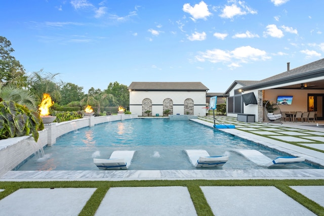 27494 S Lazy Meadow Way, Spring, TX 77386 - swimming pool with a patio area