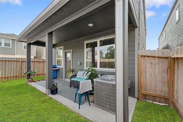 3125 Skyrock Dr, Houston, TX 77063 - view of patio with central AC