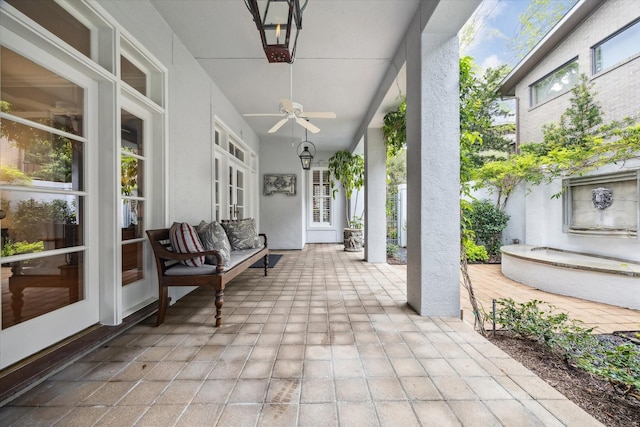 3633 Overbrook Ln, Houston, TX 77027 - view of patio featuring ceiling fan
