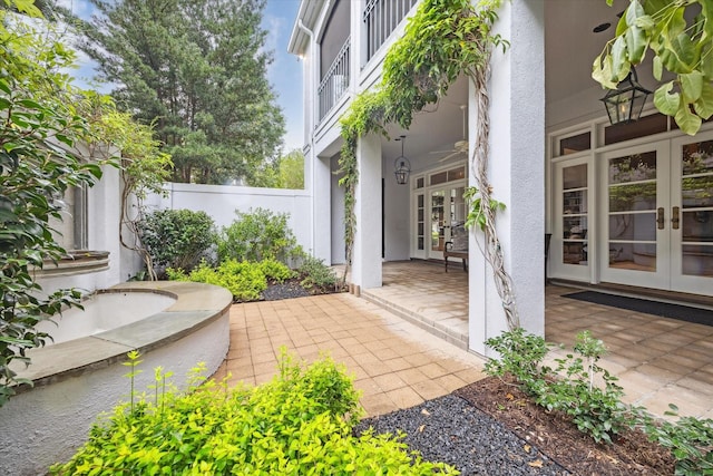 3633 Overbrook Ln, Houston, TX 77027 - view of patio / terrace with french doors