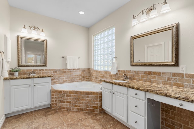 3610 Wellspring Lake Dr, Fulshear, TX 77441 - bathroom featuring a bath and two vanities