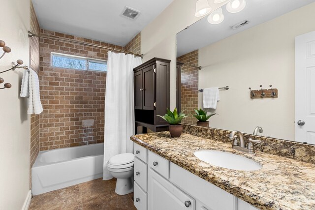 3610 Wellspring Lake Dr, Fulshear, TX 77441 - bathroom with vanity, toilet, and shower / tub combo