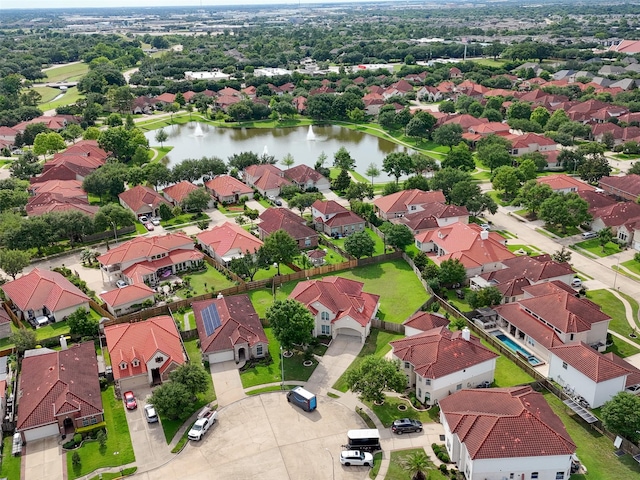 26 Oakmont Ct, Jersey Village, TX 77064 - aerial perspective of suburban area featuring a large body of water