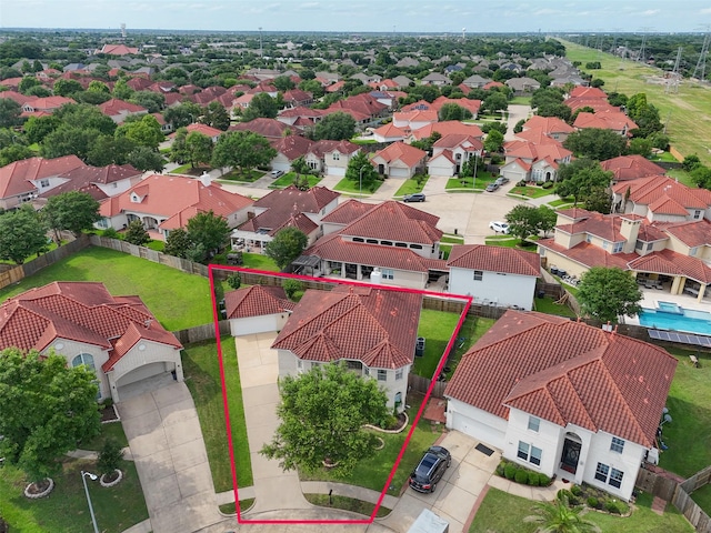 26 Oakmont Ct, Jersey Village, TX 77064 - aerial perspective of suburban area with property boundaries highlighted