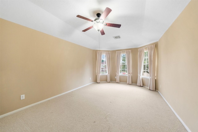 26 Oakmont Ct, Jersey Village, TX 77064 - spare room featuring ceiling fan, light colored carpet, and baseboards