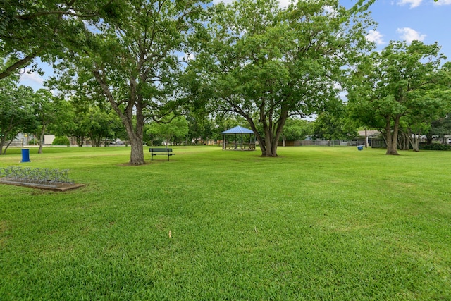 269 Bay Oaks Dr, La Porte, TX 77571 - view of green lawn featuring a gazebo