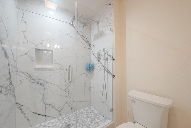 1407 Tiki Dr, Tiki Island, TX 77554 - bathroom with toilet and a marble finish shower